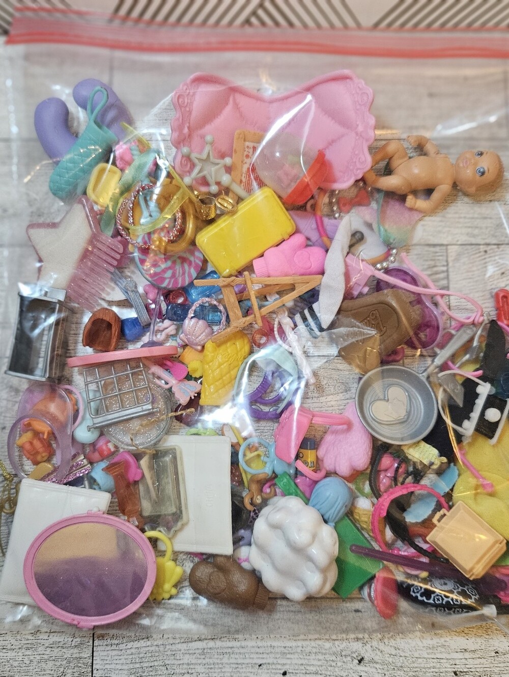 Bag of Random Barbie & Similar Doll Accessories & Toys